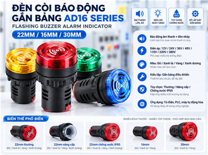 Đèn Còi Báo Động AD16 Series