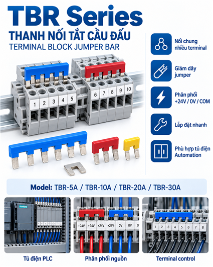 Thanh Nối Tắt Cầu Đấu TBR – TBR-5A / TBR-10A / TBR-20A / TBR-30A